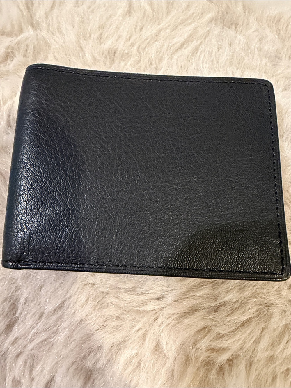 Castello Men's Black Leather Bi-Fold Wallet